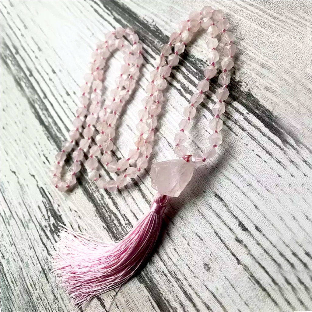 Love Rose Quartz Mala 40$